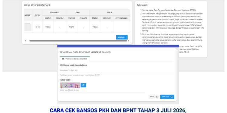 Cara Cek Bansos PKH dan BPNT Tahap 3 Juli 2026, Ketahui Status Penerima Secara Online
