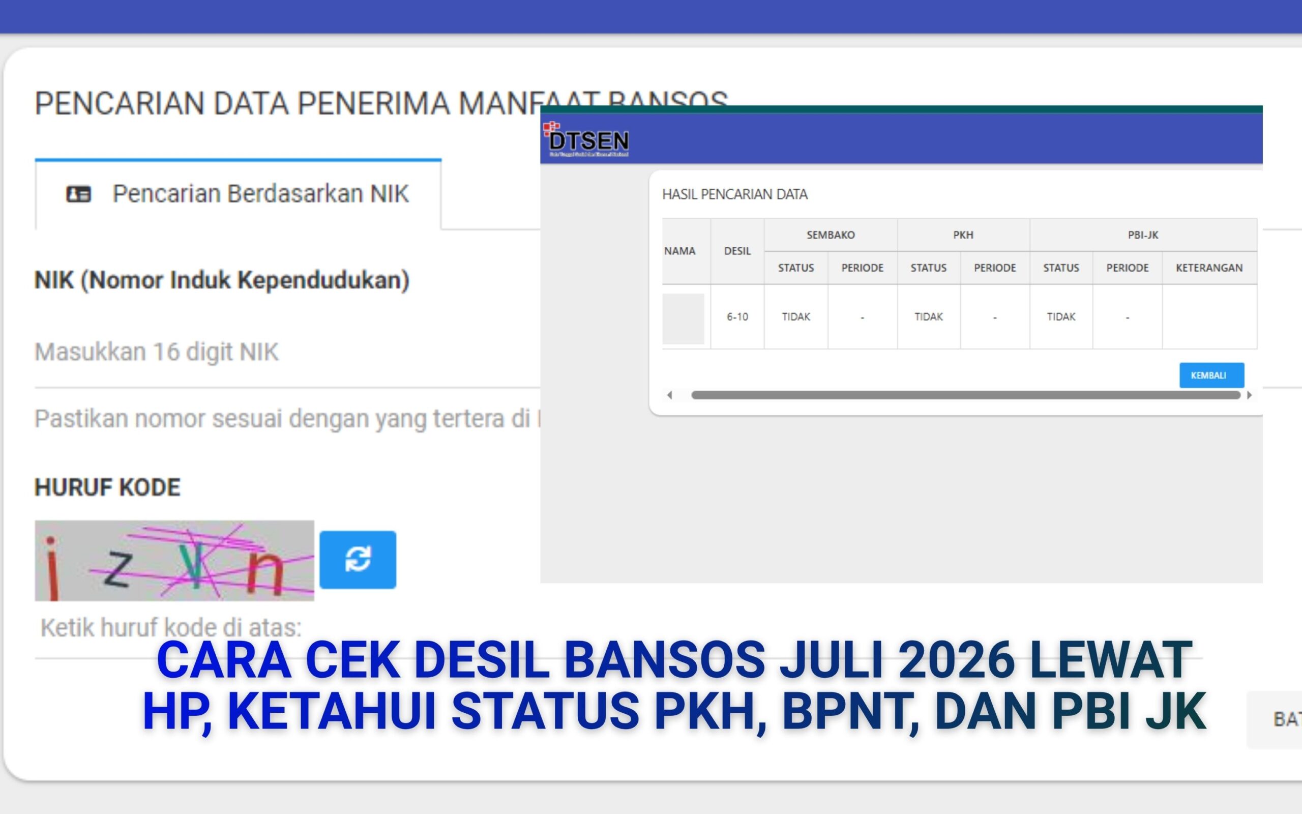 Cara Cek Desil Bansos Juli 2026 Lewat HP, Ketahui Status PKH, BPNT, dan PBI JK
