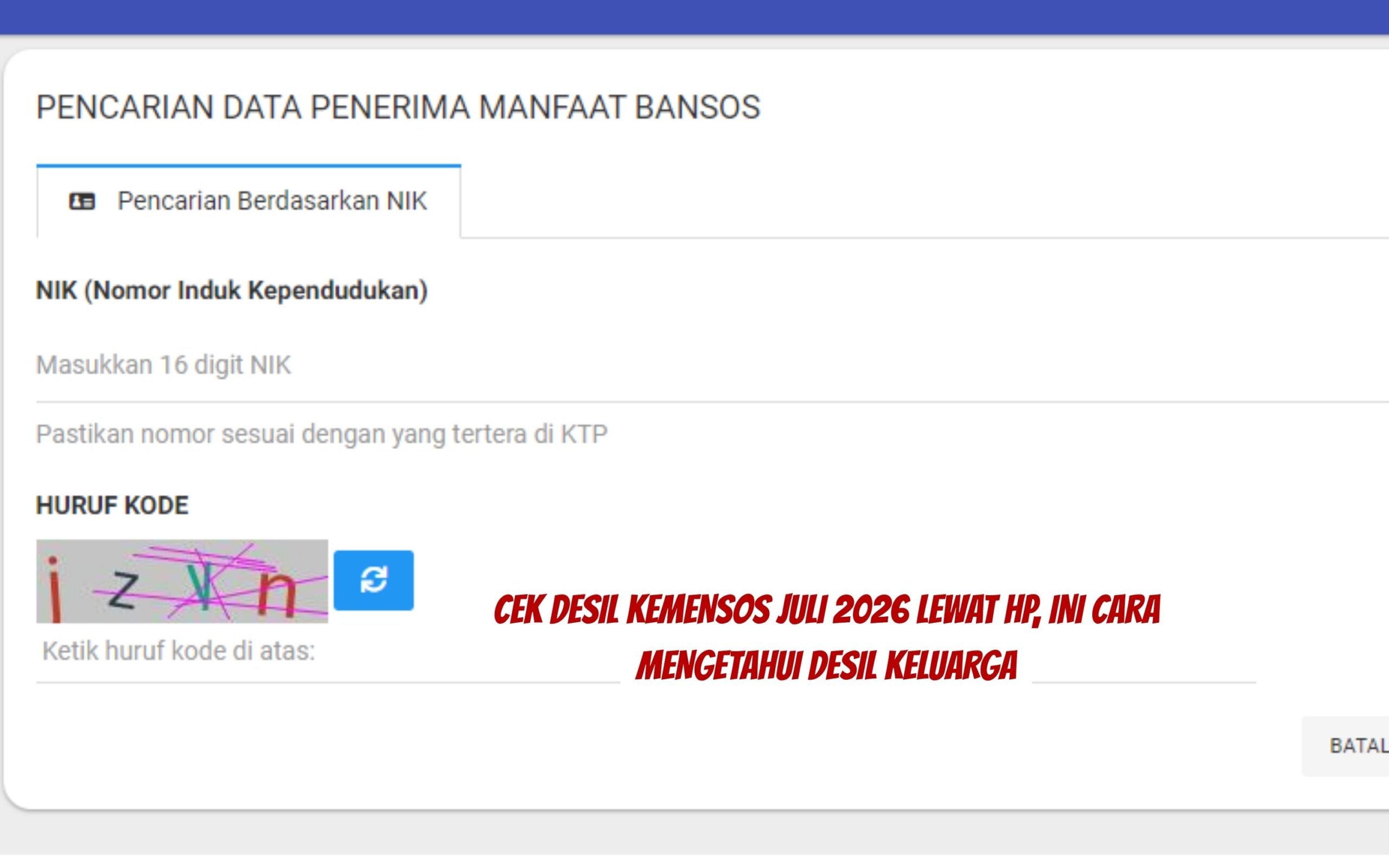 Cara Cek PKH 2026 di HP dengan NIK KTP, Lengkap Nominal Bantuan Tiap Kategori