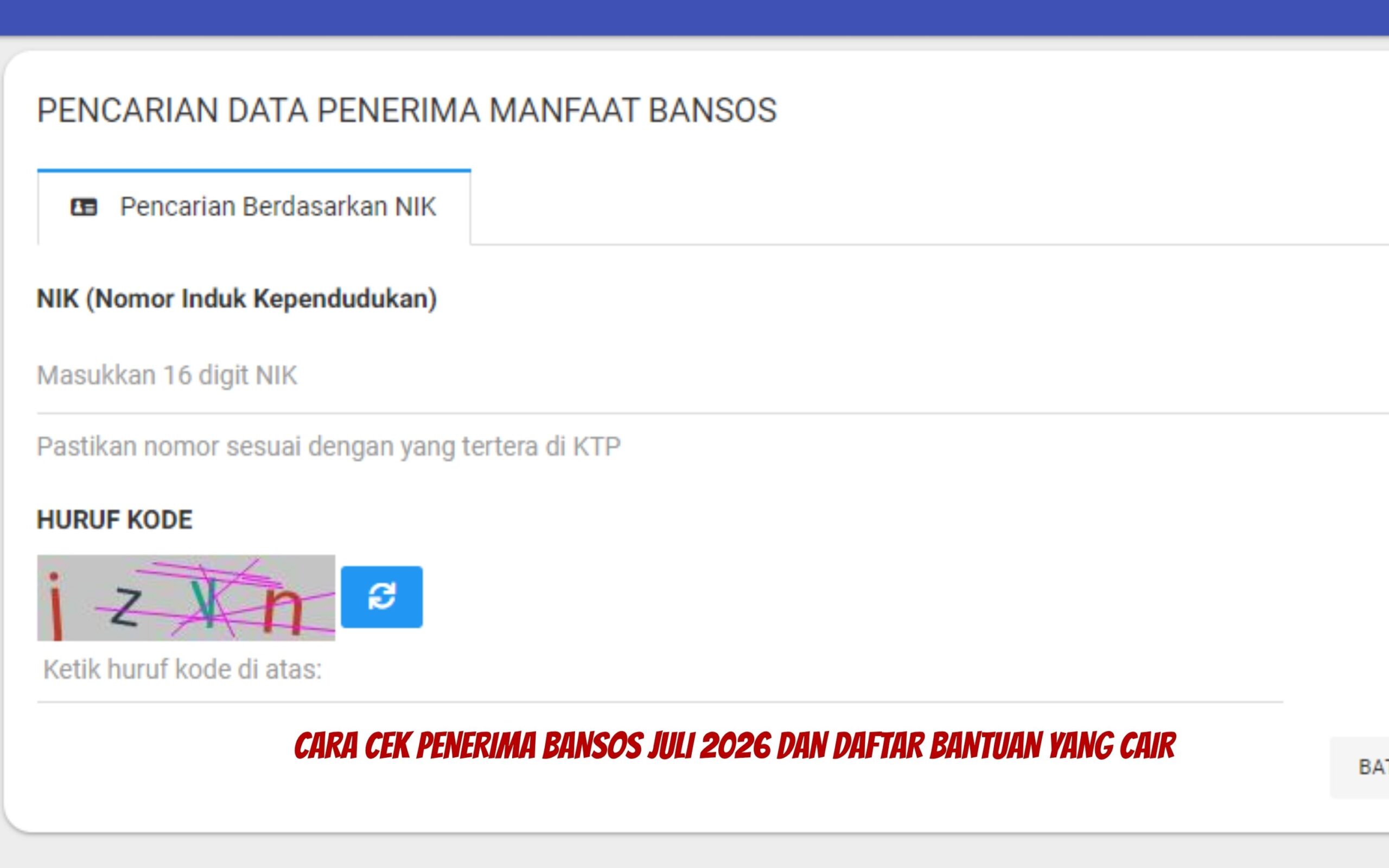 Cara Cek Penerima Bansos Juli 2026 dan Daftar Bantuan yang Cair