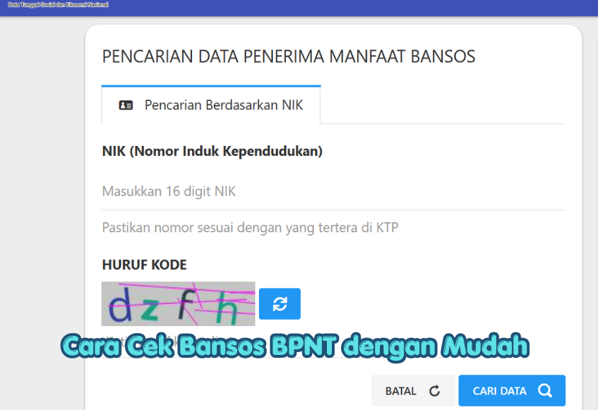 Cara Cek Bansos BPNT dengan Mudah