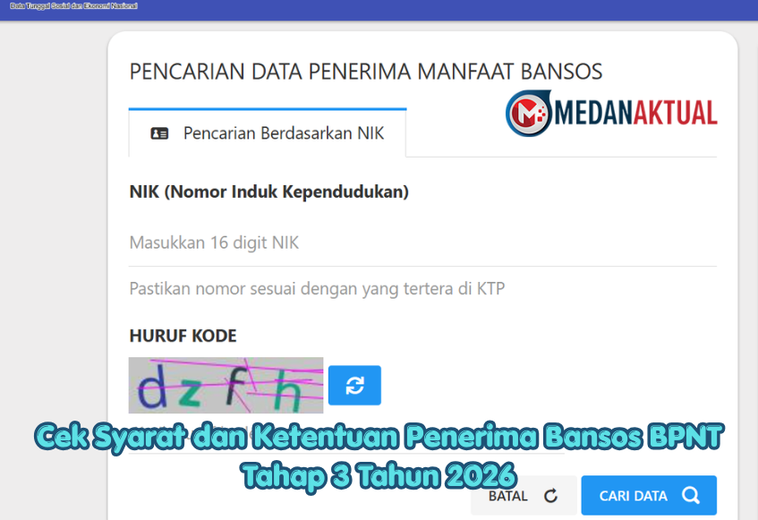 Cek Syarat dan Ketentuan Penerima Bansos BPNT Tahap 3 Tahun 2026