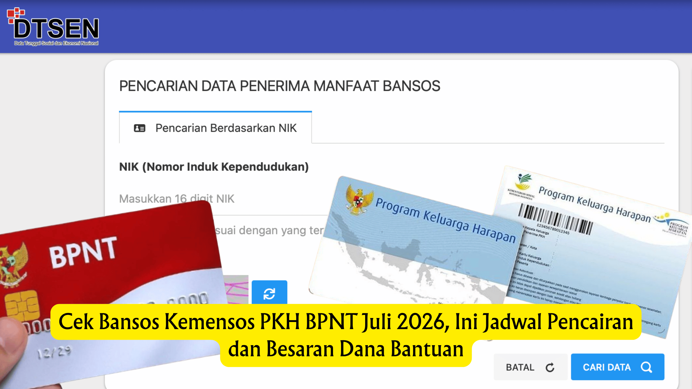 Cek Bansos Kemensos PKH BPNT Juli 2026, Ini Jadwal Pencairan dan Besaran Dana Bantuan