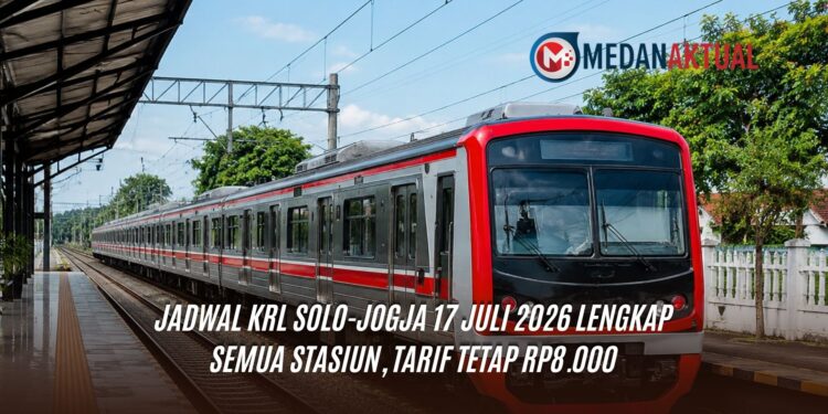 Jadwal KRL Solo-Jogja 17 Juli 2026 Lengkap Semua Stasiun, Tarif Tetap Rp8.000