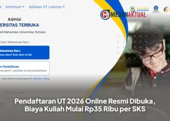 Pendaftaran UT 2026 Online Resmi Dibuka, Biaya Kuliah Mulai Rp35 Ribu per SKS